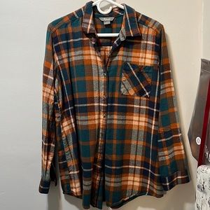 Naturals Plaid Flannel Button Down